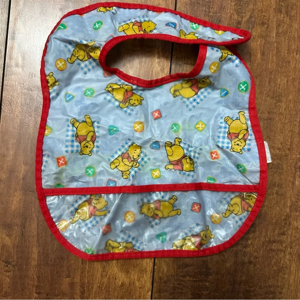 Colorful gender neutral Kids Bib Set, Winnie the Pooh, teething bibs etc.